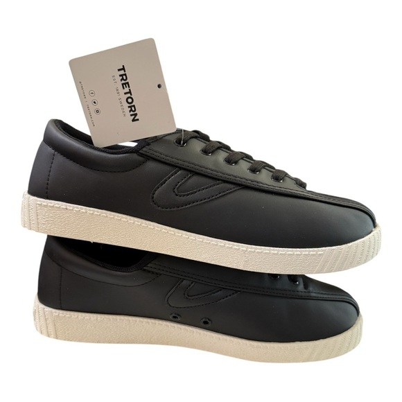 Tretorn Nylite PU Black Sneakers – Size 10M Women’s - Picture 4 of 6
